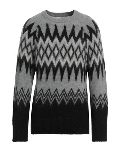 Shop Laneus Man Sweater Grey Size 38 Acrylic, Polyamide, Mohair Wool, Alpaca Wool, Polyester