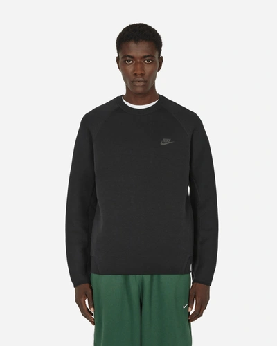 Shop Nike Tech Fleece Crewneck Sweatshirt In Black