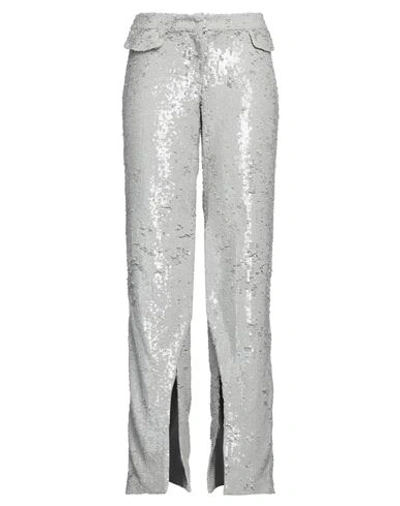 The Mannei Woman Pants Light Grey Size 4 Viscose, Elastane In Grey