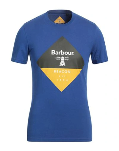 Barbour Man T-shirt Blue Size S Cotton In Blue