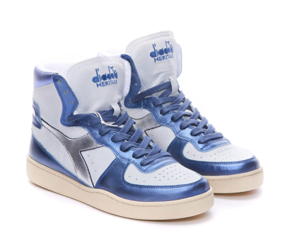 Shop Diadora Mi Basket Sneakers In Blue