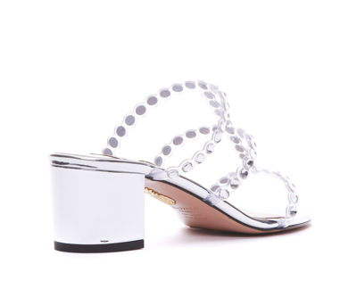 Shop Aquazzura Tequila Plexi Sandal 50 In Silver