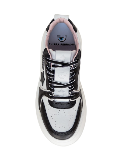 Shop Chiara Ferragni School Sneaker In White-black