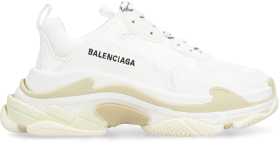 Shop Balenciaga Triple S Low-top Sneakers In White