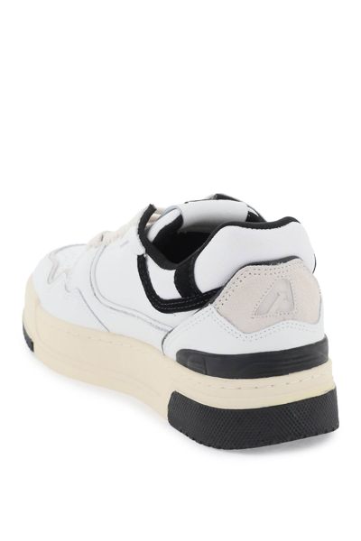 Shop Autry Clc Sneakers Low In White Black (white)