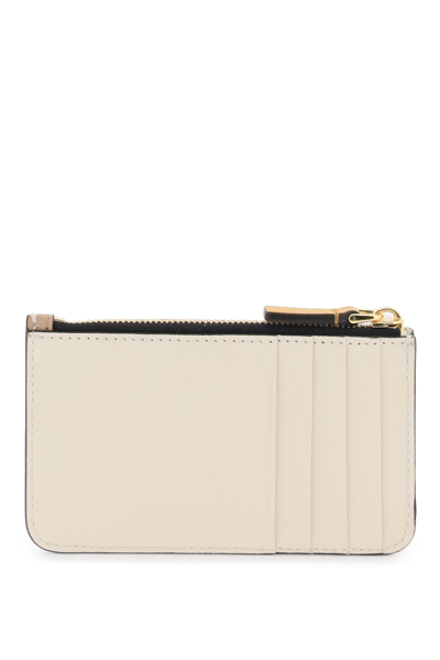 Shop Marni Tricolor Zippered Cardholder In Pumpkin Pompeii Shell (yellow)