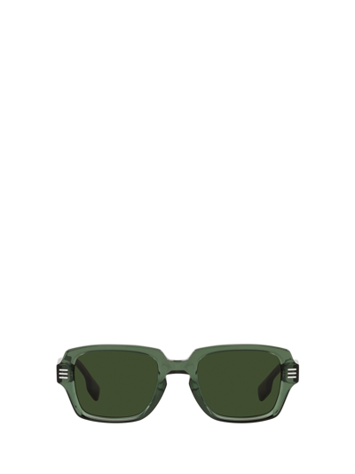 Shop Burberry Eyewear Be4349 Green Sunglasses
