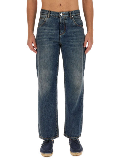 Shop Etro Easy Fit Jeans In Blu