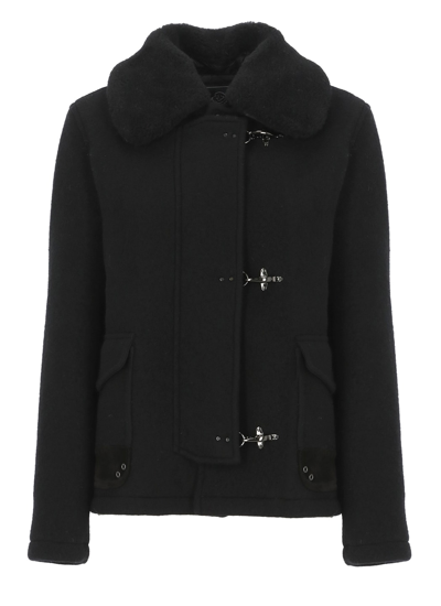 Shop Fay Wool Padded Jacket In Black