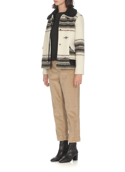 Shop Fay Wool Blend Padded Jacket In Multicolor