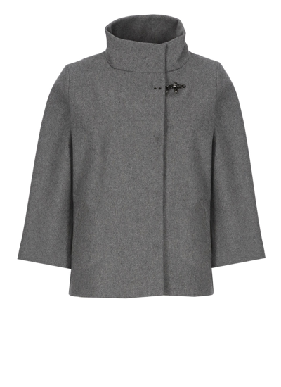 Shop Fay Wool Jacket In Grey