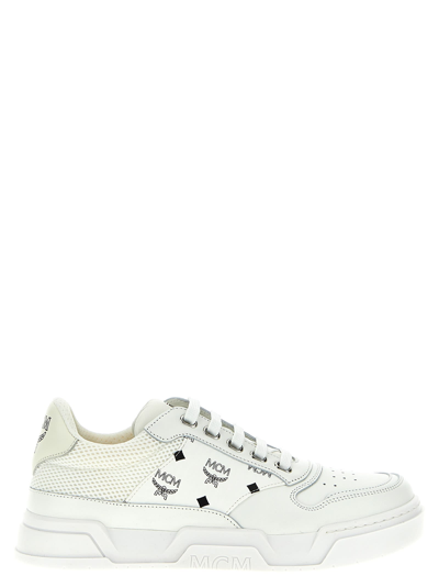 Shop Mcm Skyward Sneakers In White