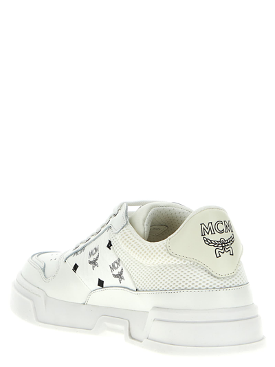 Shop Mcm Skyward Sneakers In White