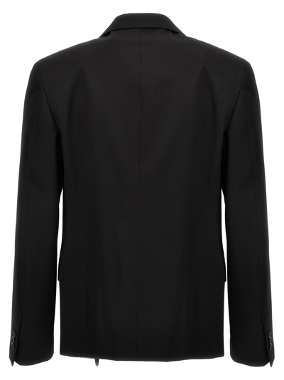 Shop Off-white Ow Embroidery Blazer In Black