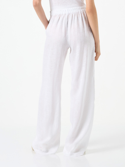 Mc2 Saint Barth Woman White Linen Pants In White