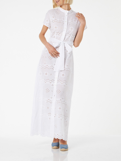 Mc2 Saint Barth Woman White Sangallo Dress Keira In White