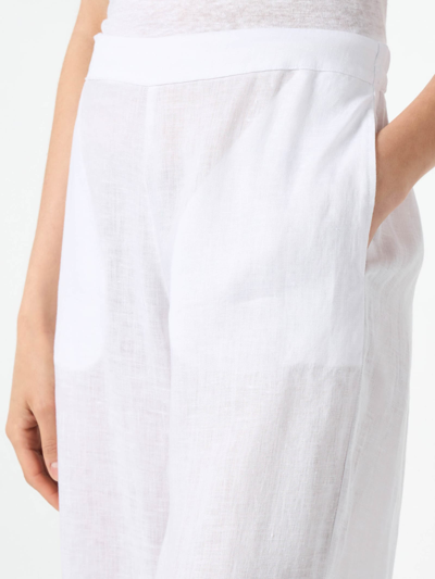 Mc2 Saint Barth Woman White Linen Pants In White
