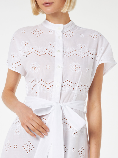Mc2 Saint Barth Woman White Sangallo Dress Keira In White