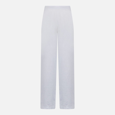 Mc2 Saint Barth Woman White Linen Pants In White