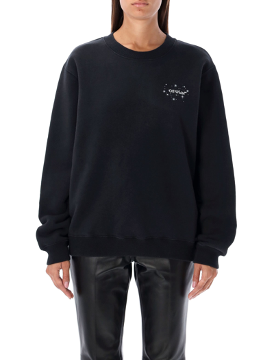 Shop Off-white Bling Stars Arrow Casual Crewneck In Black/white