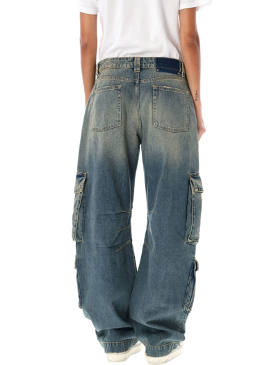 Shop Golden Goose Denim Cargo Pockets Jeans In Blue