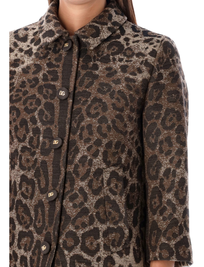 Shop Dolce & Gabbana Leopard Formal Jacket