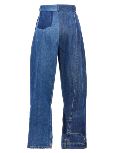 Shop A.w.a.k.e. Upcycled Denim Jeans In Blue