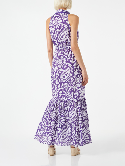Mc2 Saint Barth Woman Halterneck Dress With Paisley Print In Pink