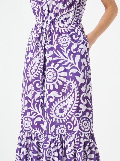 Mc2 Saint Barth Woman Halterneck Dress With Paisley Print In Pink