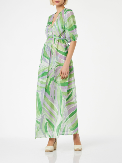 Mc2 Saint Barth Bliss Botanical-print Dress In Green