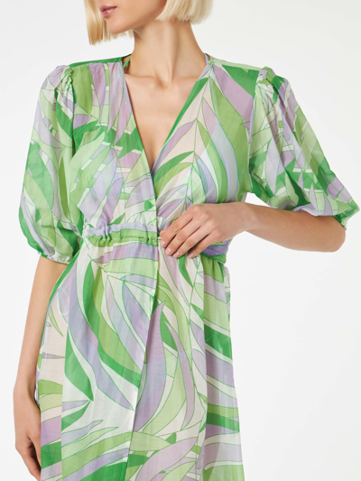 Mc2 Saint Barth Bliss Botanical-print Dress In Green