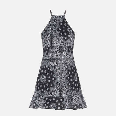 Shop Mc2 Saint Barth Black Bandanna Print Slip Dress Avrill