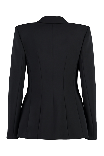 Shop Elisabetta Franchi Crepe Blazer In Black