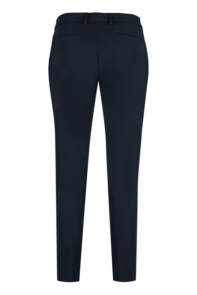 Pt01 Pt Torino New York Techno Fabric Tailored Trousers In Navy
