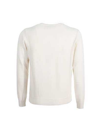 Shop Malo Crewneck Sweater In Bianco