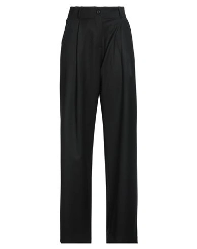 Alpha Studio Woman Pants Black Size 10 Polyester, Viscose, Elastane In Black