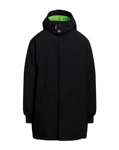 Msgm Man Coat Acid Green Size 44 Polyester In Green