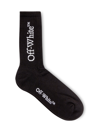 Shop Off-white Socks With Logo In Black White