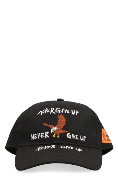Shop Heron Preston Embroidered Baseball Cap In Black