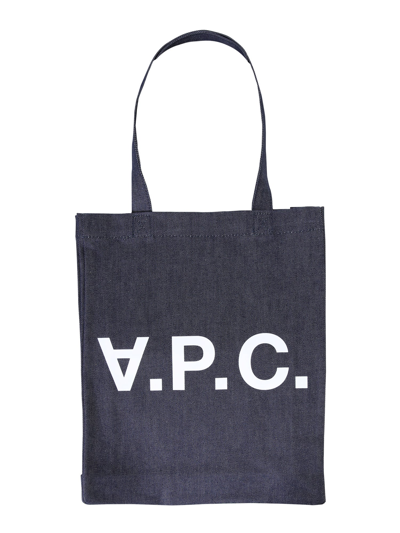 Shop Apc Tote Bag Laure In Blu