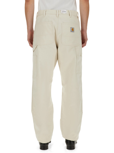 Shop Carhartt Double Knee Pant In Bianco