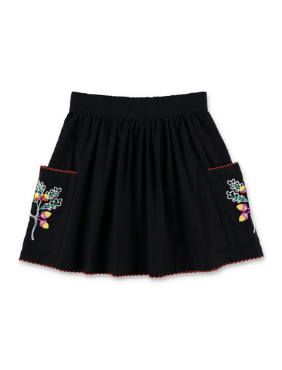 Shop Stella Mccartney Skirt With Embroidery In Black