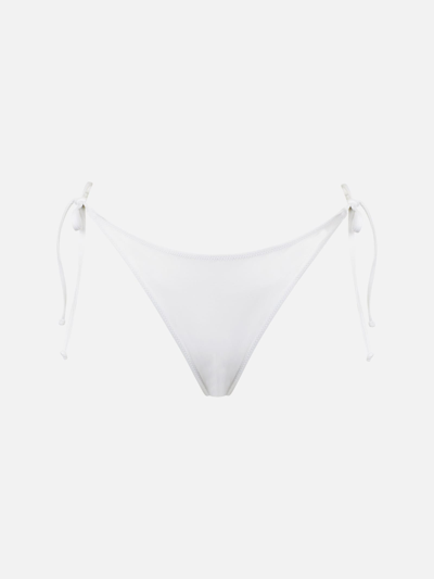 Mc2 Saint Barth Woman White Swim Briefs With Side Laces In White
