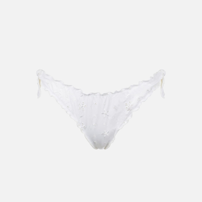 Shop Mc2 Saint Barth Woman White Sangallo Swim Briefs