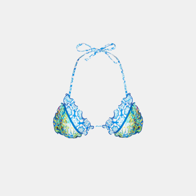 MC2 SAINT BARTH WOMAN TRIANGLE TOP SWIMSUIT WITH FLOWER PRINT 