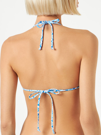 MC2 SAINT BARTH WOMAN TRIANGLE TOP SWIMSUIT WITH FLOWER PRINT 