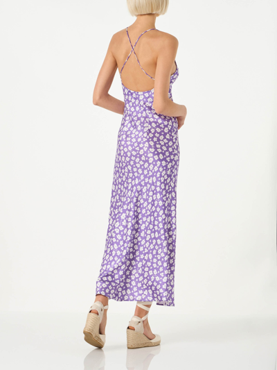 Mc2 Saint Barth Woman Slip Dress With Daisy Print In Pink