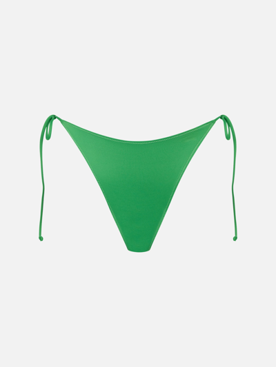 Shop Mc2 Saint Barth Woman Green Swim Briefs With Side Laces
