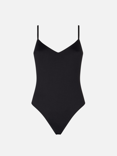 Shop Mc2 Saint Barth Woman Black One Piece Swimsuit