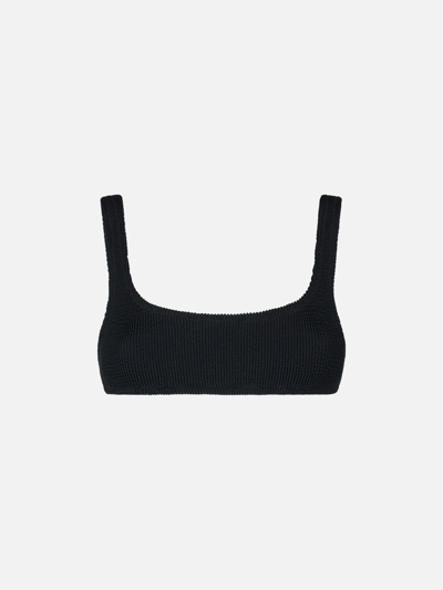 Mc2 Saint Barth Woman Brown Classic Crinkle Bralette Naima In Black